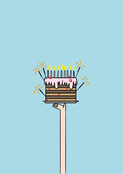 G&acirc;teau d'anniversaire &eacute;clatant avec bougies